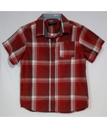 Eighth Avenue Boy&#39;s Plaid Short Sleeves Button Up Shirt, Multicolor Size 14 - £18.27 GBP