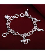 Best Hot 925 sterling Silver fine charm Horseshoe Farm Bracelet women je... - £3.92 GBP