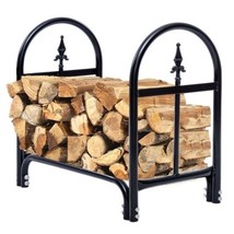 2 Ft. Small Indoor/Outdoor Heavy Duty Steel Firewood Storage Holder - £98.42 GBP