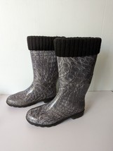 Kamik Rubber Rain Boots Womens Sz 7 Barn Chore Muck Gray Snake Croc Anim... - £51.86 GBP