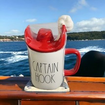 Rae Dunn Disney Captain Hook Mug With Hat Topper Disney Peter Pan Villain New - £15.86 GBP