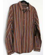 SEAN JOHN Casual SHIRT Java TAILORED Fit Dress SHIRT Front POCKET Stripes M - $108.50 CAD