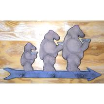 3 Bears with Porridge Wall Hat Rack - Farmhouse - Home Decor - Adorable ... - $6.88