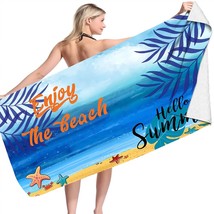 Microfiber Beach Towel Oversized For Adults Kids, 60&#39;&#39;X30&#39;&#39; Quick Fast Dry Extra - £22.44 GBP
