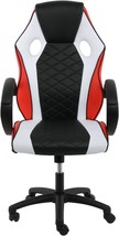 Gaming Office High Back Computer Ergonomic Adjustable Swivel Chair, Black, Red, - £61.60 GBP
