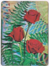 Postcard 3D Lenticular Red Roses - $7.91