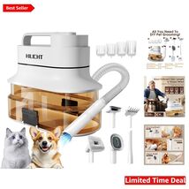 Low-Noise Pet Grooming Vacuum Kit with 4L Capacity &amp; 6 Tools for Easy Gr... - $162.31