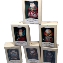 Lot of 6 Hallmark Santas from Around the World Christmas Ornaments Boxed - £110.07 GBP