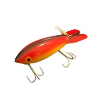 Vintage Original Wood Bomber 3 1/2&quot; Body Vintage Fishing Lure Black Red Yellow - £15.81 GBP
