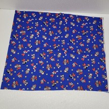 Vintage 1980s Super Mario Bros Nintendo Blue Cotton Fabric - £38.52 GBP