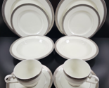 (2) Mikasa Palatial Platinum 5 Pc Place Settings Plates Bowls Cups Sauce... - £104.25 GBP