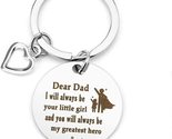 Father Gifts for Dad Keychain Engraved Birthday Gifts Idea Fathers Day P... - £13.19 GBP