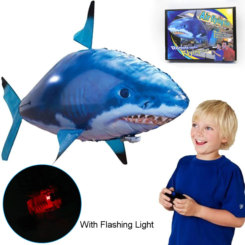 Inflatable Remote Control Shark Toys Air Swimming RC Animal Radio Fly Balloo - £23.19 GBP