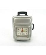 Travel Alarm Clock, Silver &amp; Black Roller Luggage w/Wheels Replica, #JP8... - $14.65
