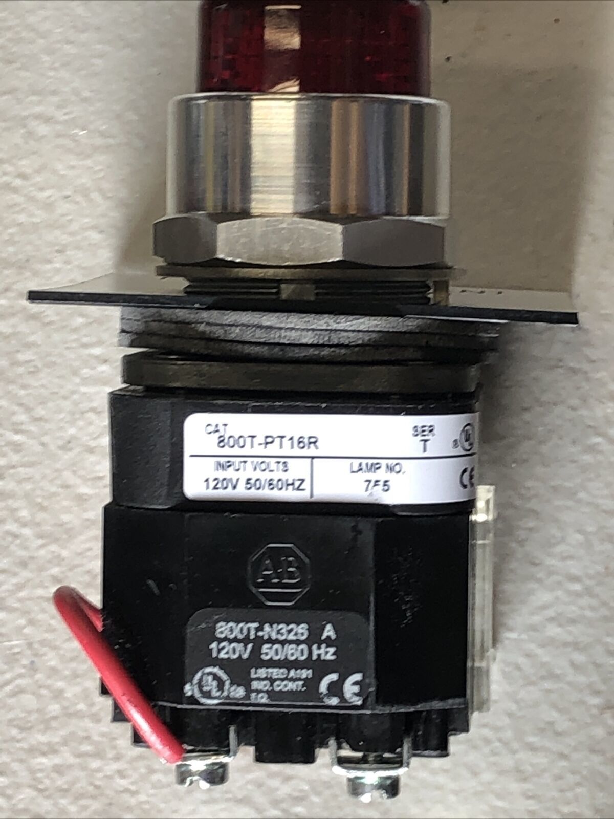 Allen Bradley 800T-PT16R Ser T With 800t-N326 A  and 800T-XA Ser D Color... - $17.48+