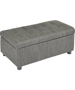 Rectangular Fabric Storage Ottoman In Shadow Gray By First Hill Fhw With... - £111.61 GBP