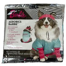 Barbie Aerobics 2 PC Dog Costume Shirt &amp; Sweatband, Halloween SZ Large 2... - $14.24