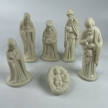 White Porcelain Nativity Scene Set by Artmark 1988 Christmas Decoration Vintage - £13.76 GBP