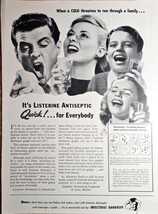 LISTERINE - ANTISEPTIC - 1949 Vintage Print Ad - Quick ...for Everybody ... - $16.05