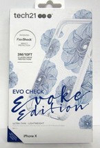 Tech21 Evo Check Evoke Edition, Pure Clear Case Cover for iPhone X - Blue - £9.65 GBP