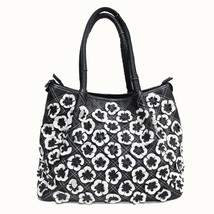 Big Capacity Leather Tote Bag Multicolor Flowers Crossbody Bag for Women Casual  - £92.41 GBP