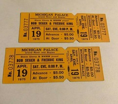 Bob Seger &amp; The Silver Bullet Band 1975 Unused Tickets Detroit Palace Live Usa - £47.18 GBP