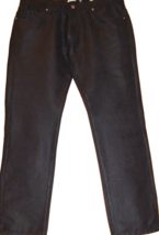 Mondo Exclusive Men&#39;s Black Shiny Casual Cotton Pants Size W 36 L 34 - £106.78 GBP