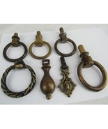 Drop handle drawer pulls knobs ANTIQUE VINTAGE hoop LOT X 7 - $24.99
