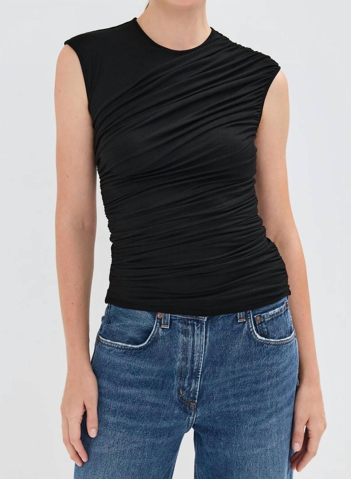 Agolde Ester Twist Tank Top Black - $88.00