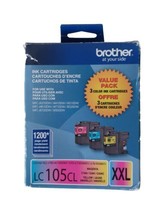 Brother Genuine LC105CL XXL Ink Magenta Cyan Yellow Cartridges New Exp 2017 - £23.82 GBP