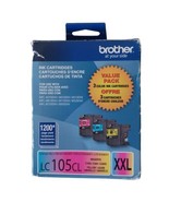 Brother Genuine LC105CL XXL Ink Magenta Cyan Yellow Cartridges New Exp 2017 - £23.51 GBP