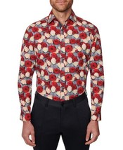 MSRP $80 Society Of Threads Men Slim Fit Floral Dress Shirt Size Medium - £34.75 GBP