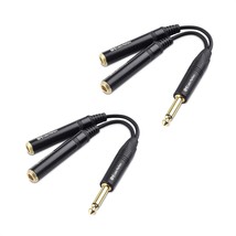 Cable Matters 2-Pack TS Male to 2X TS Female 1/4 Splitter Cable (6.35mm Splitt - £24.73 GBP
