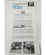 Tom Curtis Invitation to Victory 1968 Missouri Senate Race Republican Br... - $15.15