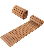 8 Ft Roll-Out Hardwood Pathway Patio Path Straight Weather-Resistant - £106.58 GBP
