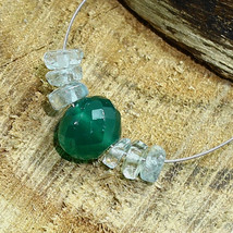 Onyx Faceted Round Aquamarine Beads Briolette Natural Loose Gemstone Jew... - £2.12 GBP