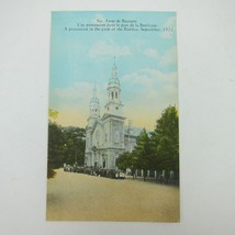 Postcard Quebec Canada Sainte Ste. Anne De Beaupre Basilica Park Procession 1922 - £7.84 GBP