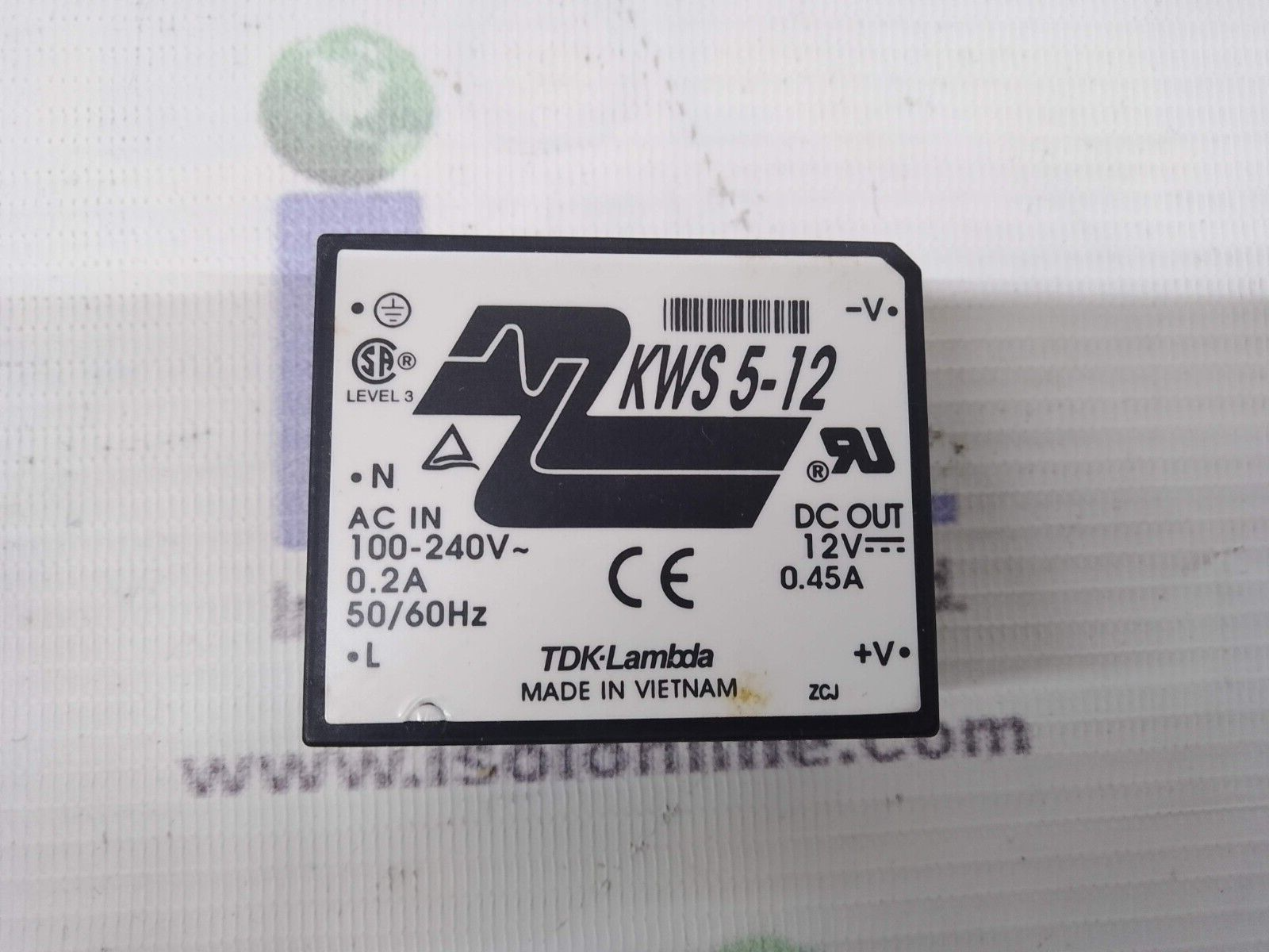 TDK-Lambda KWS5-12 Encapsulated Embedded Switch Mode Power Supply 913M30 - $32.40