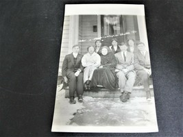 Group of family members sitting on Porch - Real Photo Postcard-AZO (1904-1918). - £11.85 GBP