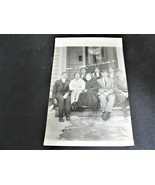 Group of family members sitting on Porch - Real Photo Postcard-AZO (1904... - £11.55 GBP