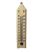 Wood Indoor Wall Thermometer with Double Scales Fahrenheit (℉) and Celsi... - $10.18 CAD