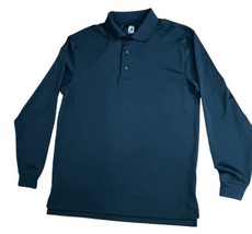 FootJoy Long Sleeve Polo Shirt Men&#39;s S Navy Blue Stretch Foot Joy FJ - £19.08 GBP