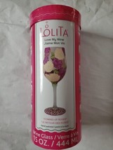 New Lolita Love My Wine &quot;Coming Up Roses&quot; Handpainted Wine Glass With Box  - £20.06 GBP