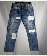 Akademiks Jeanius Jeans Men&#39;s 34X32 Straight Leg Distressed Streetwear H... - €37,32 EUR