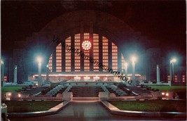 Night View of Cincinnati Union Terminal OH Postcard PC342 - £3.98 GBP