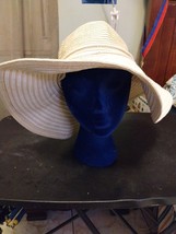 Panama Jack Women’s Tan Floppy Straw Sun Hat Straw  Wide Brim One Size - $15.83