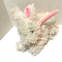 Ty Beanie Babies Hutch Clutch Plush Furry Easter Bunny Purse Stuffed Pink White - £7.25 GBP