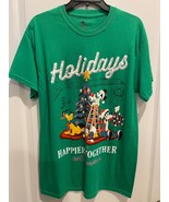 Disney Parks Holidays Are Happier Together T Shirt Small S Adult Green W... - $20.29 CAD