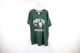 Vtg 90s Mens XL The Three Stooges Curly Cue Behind the Eightball T-Shirt Green - £43.47 GBP