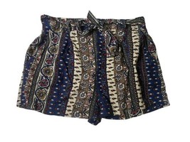 Ambiance Apparel Size Small Tie Waist Shorts Casual Floral Paisley - £9.60 GBP